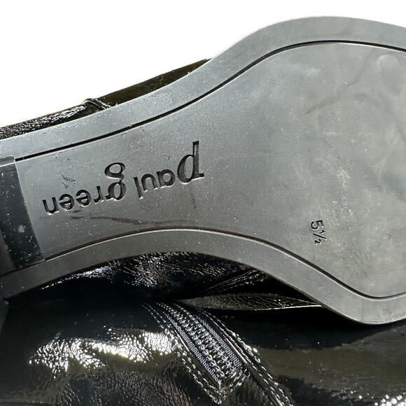 Paul Green NWOB Panache Waterproof Patent Leather Black Bootie Size 5.5 UK US 8 - Picture 9 of 9